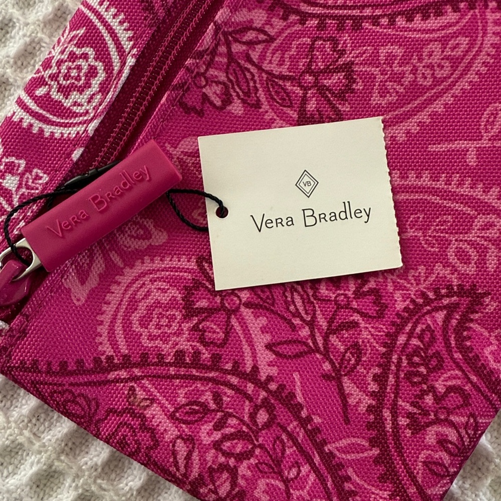 Vera Bradley Stamped Paisley Lighten Up Pencil Pouch NWT